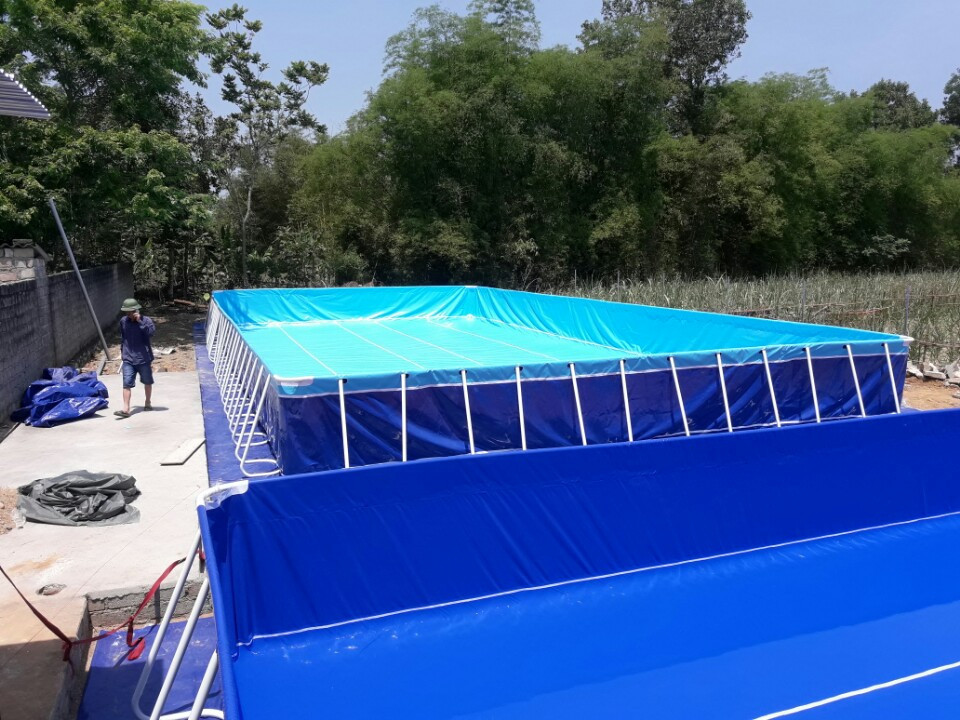Bể bơi trường học lắp đặt tại Nghệ An 2020 KT 9.6mx15.6mx1.2m 10