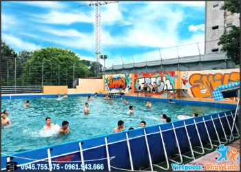 Bể bơi di động lắp ghép thông minh dạy bơi