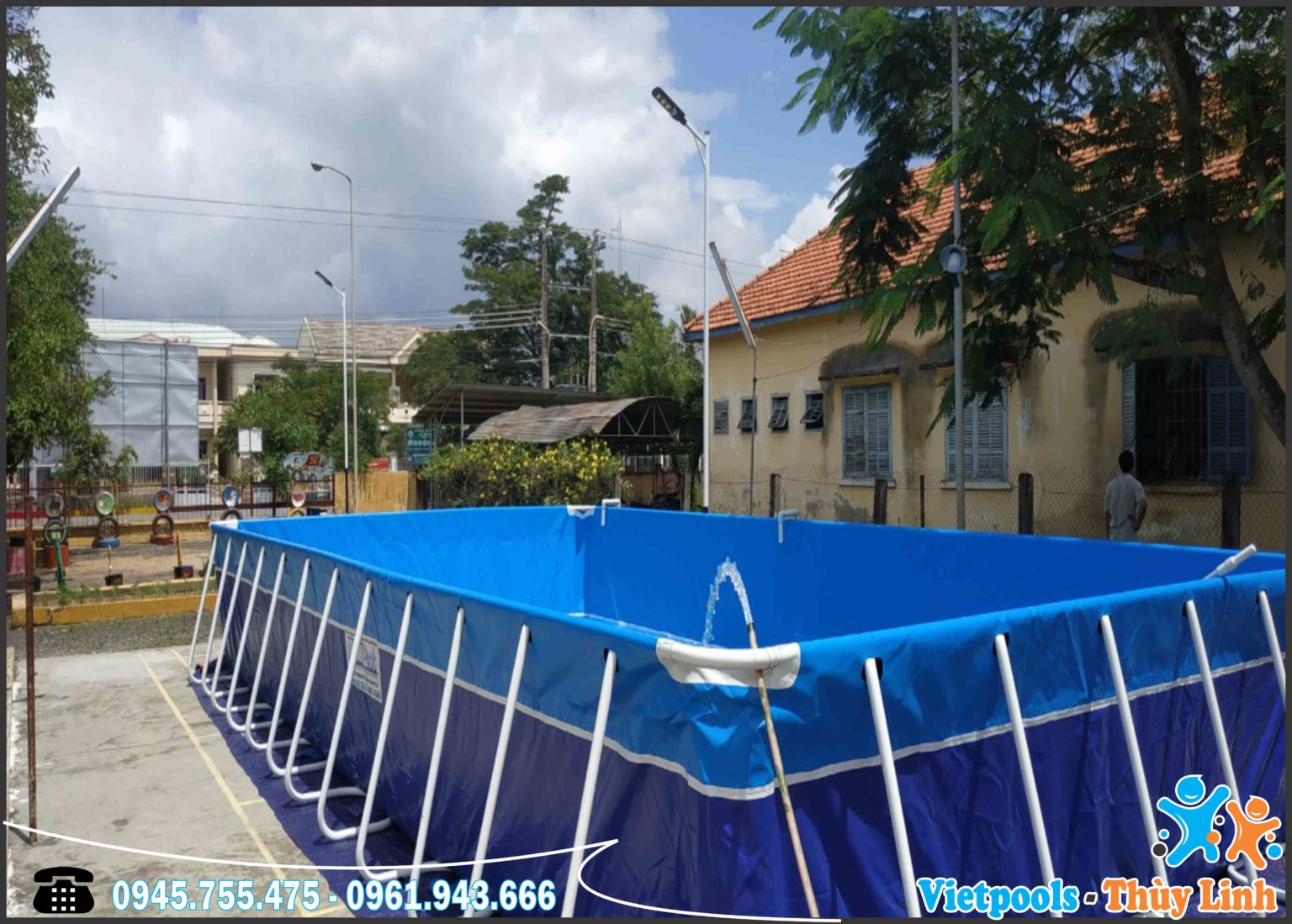 Bể Bơi Lắp Ghép Khung Kim Loại Tại Thanh Hóa KT 6.6mx8.1m - 2020 6