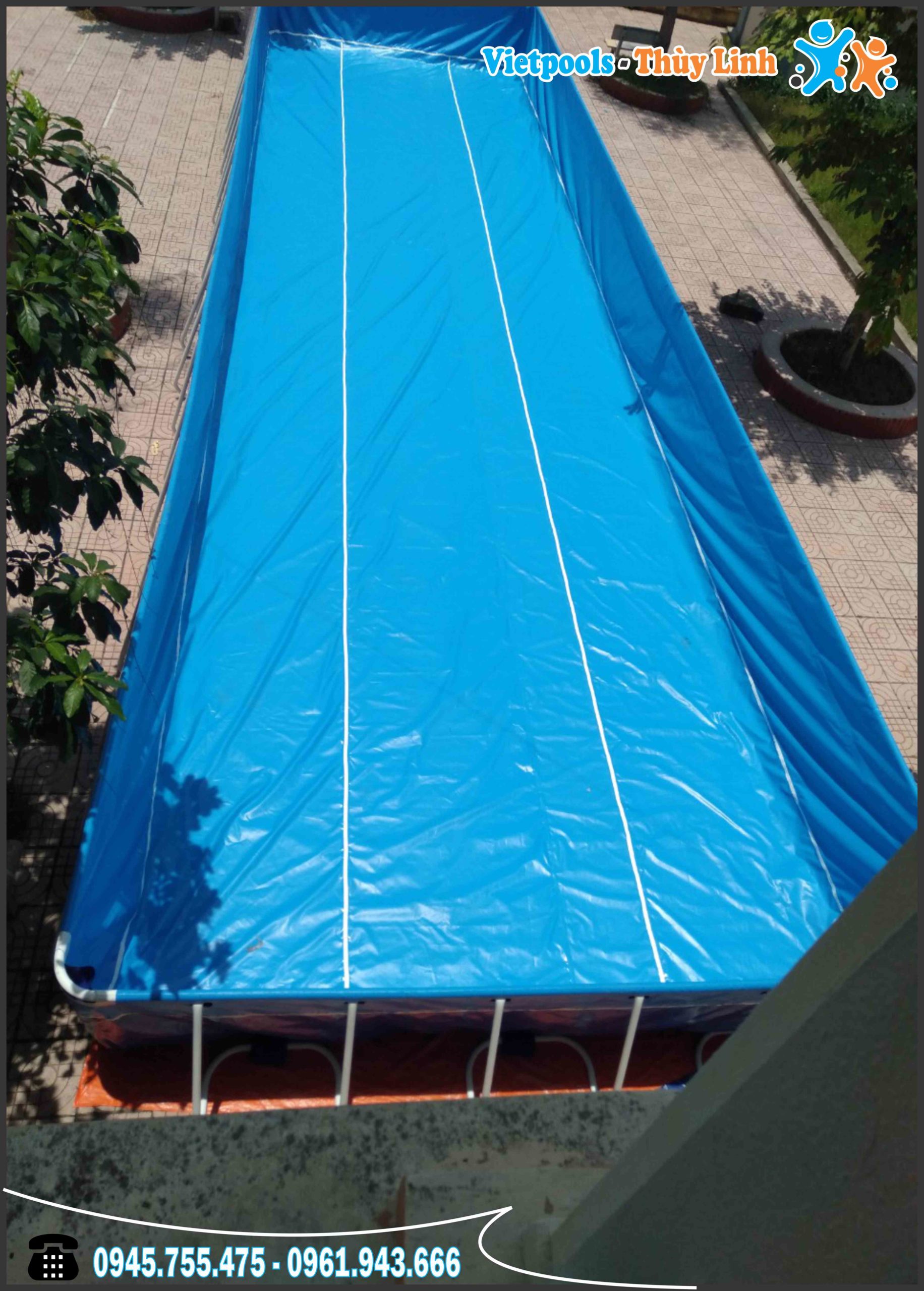 Bể Bơi Lắp Ghép Khung Kim Loại Tại Thái Bình KT 6.6mx15.6m - 2020 8