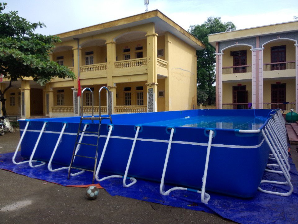 Bể bơi trường học lắp đặt tại Thanh Hóa 2020 KT 9.6mx20.1mx1.2m 10