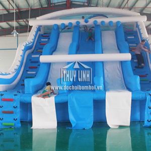 nhà phao trượt nước cho bể bơi