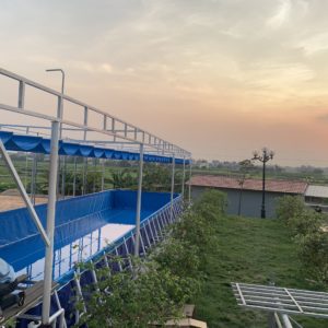 Hồ Bơi Khung Kim Loại Giá Rẻ 5,1m x 18,6m