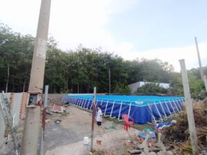 Hoàn Thành Dự Án Bể Bơi Lắp Ghép 8mx20m Tại Xã Minh Hòa-Dầu Tiếng-Bình Dương 2